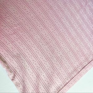 Baby Light Pink Pointelle Oversized Tee / Deadstock Fabric